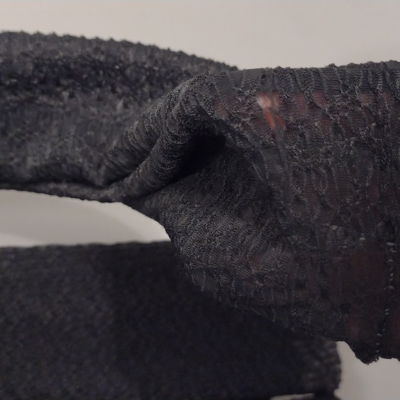 Free People Dark Charcoal Gray Victorian Bohemian Blouse Size XS - Picture 14 of 16